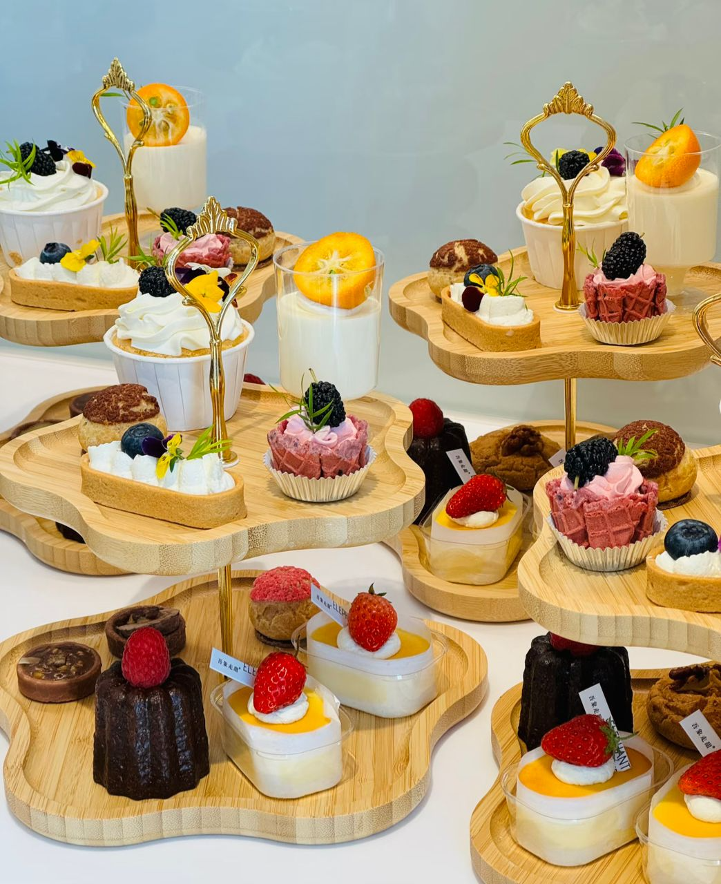 Bread9’s high-tea selection with pastries, cupcakes and fruit desserts